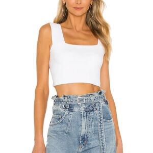 Susana Monaco Wide Strap Crop Top in Sugar